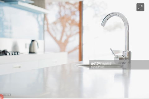 kitchen countertop and sink