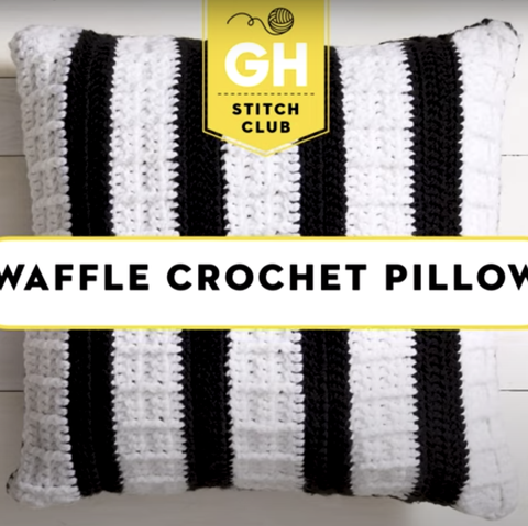 waffle crochet pillow part 1