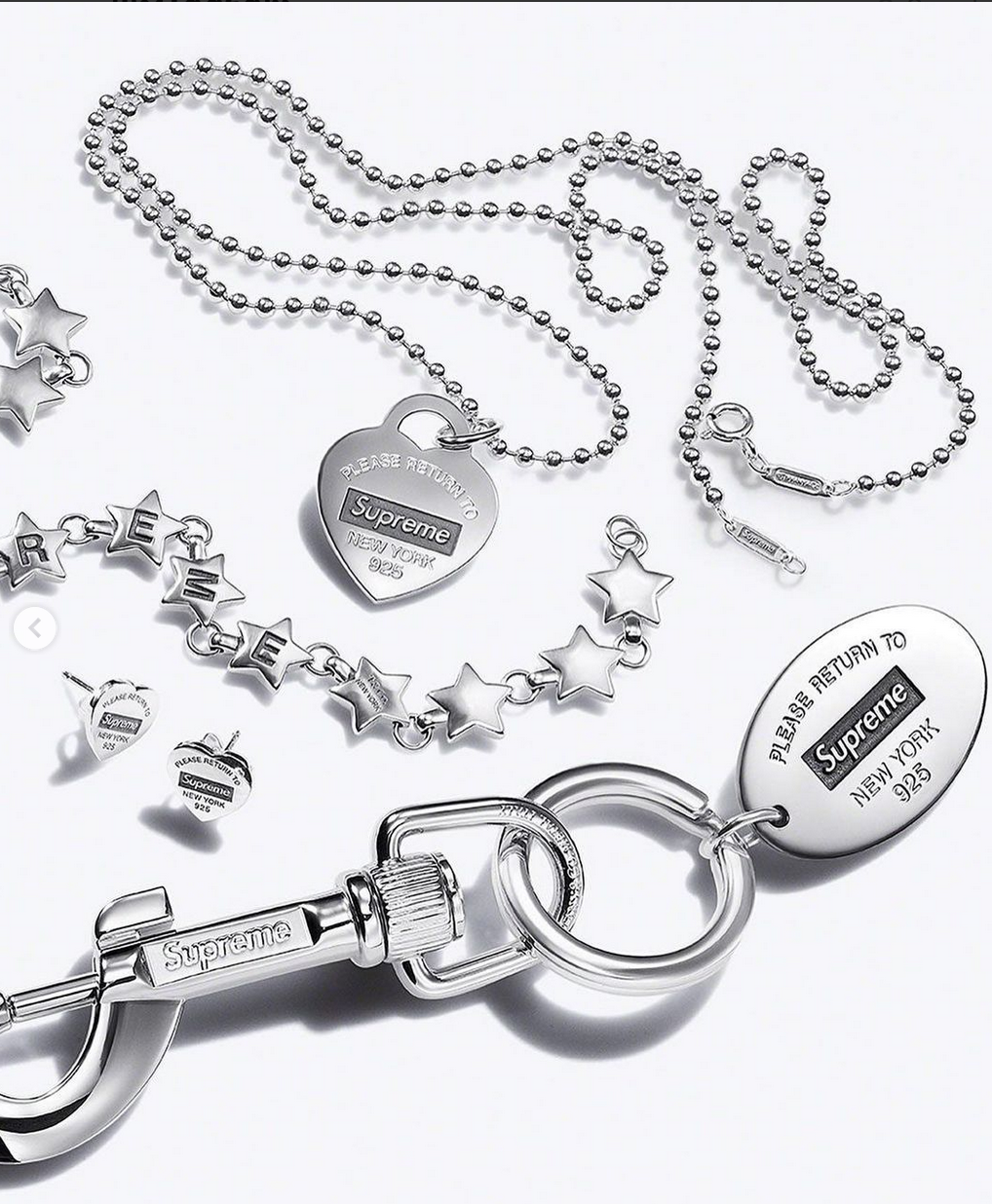 Supreme Tiffany Heart Knife Key Ring | angeloawards.com