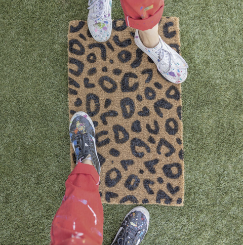 leopard welcome mat