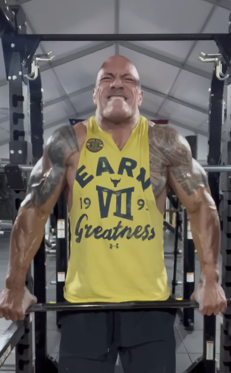 The Rock's Workout Video Shows Why He's a Traps King thumbnail
