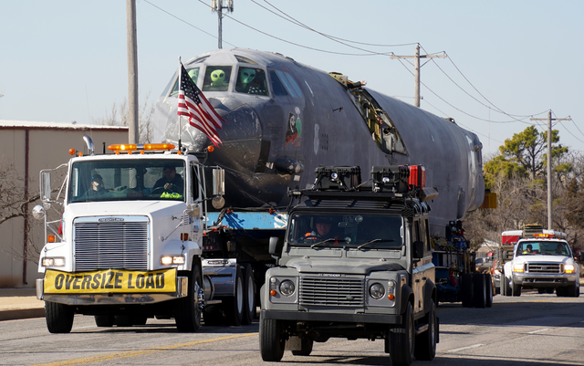 b52 stratofortress on truck