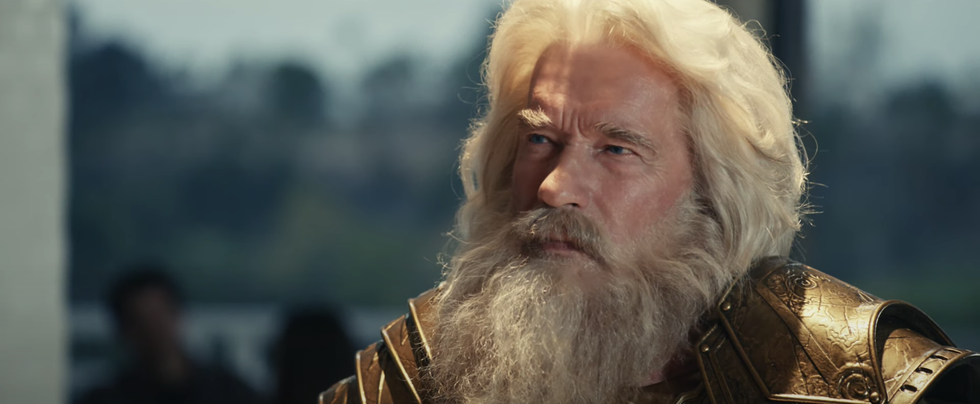 Arnold Schwarzenegger Orders a Coffee as Zeus in BMW's Super Bowl  Ad Teaser thumbnail