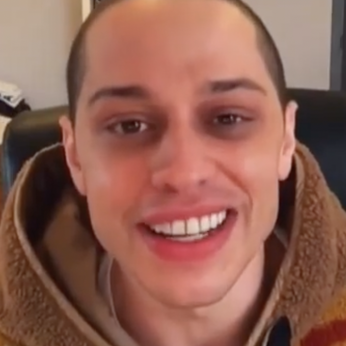 In Which Pete Davidson Calls Kim Kardashian His Girlfriend *and* Admits to Having a Kim Candle Behind Him