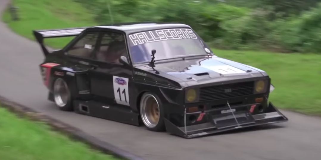 Hop Inside This S2000-Swapped Ford Escort as It Massacres a Hillclimb