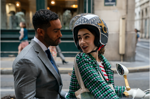 Emily in Paris Emily in the Paris scene of Vespa