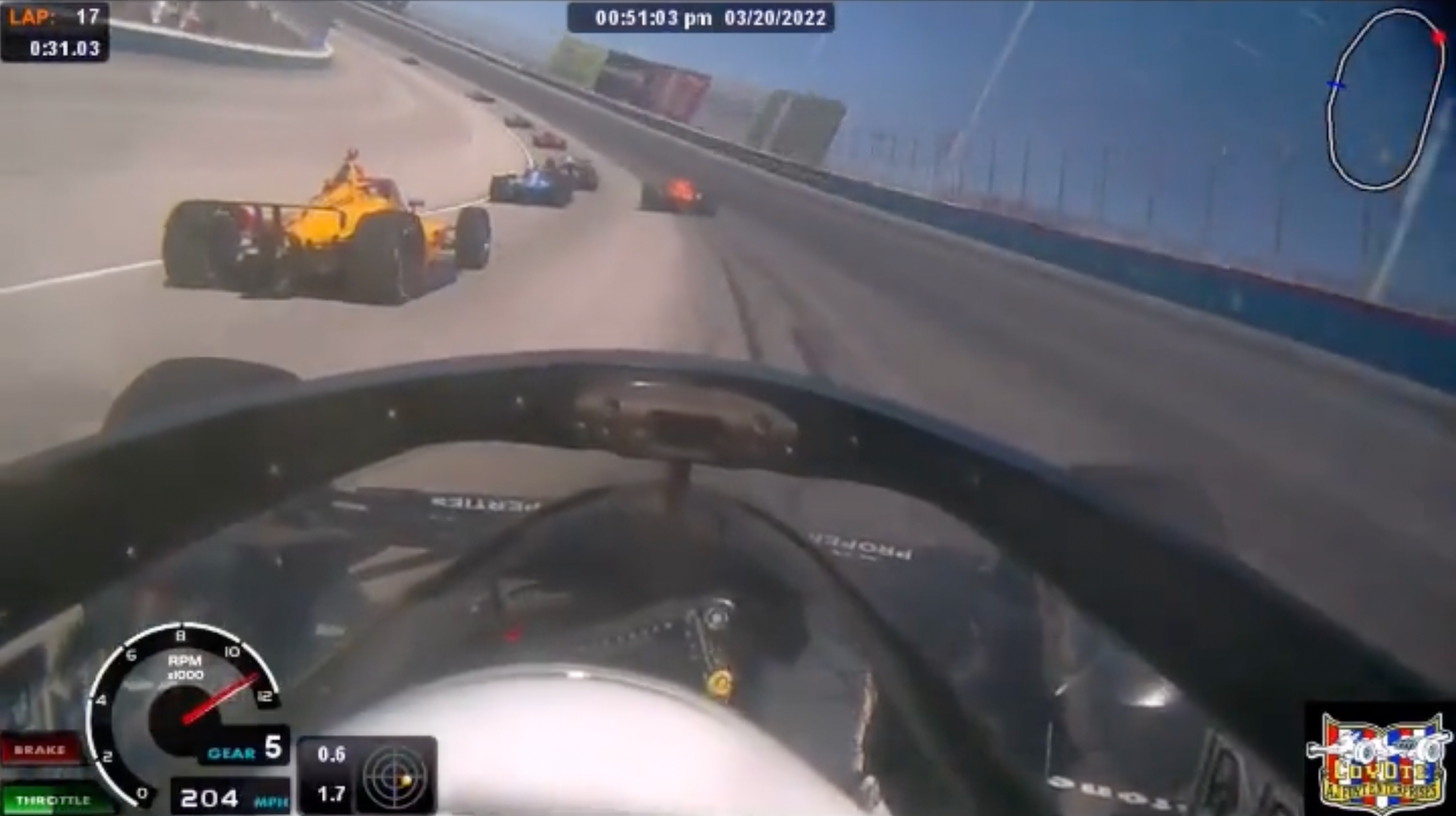 Watch This IndyCar Rookie Pass 10 Cars in 45 Seconds