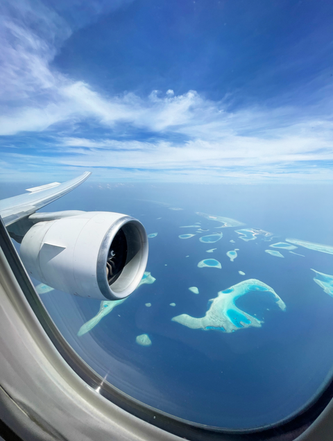 the maldives from the air