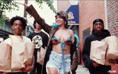 rihanna walks down street