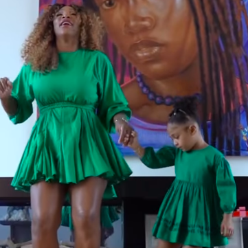 serena williams and olympia ohanian matching dresses
