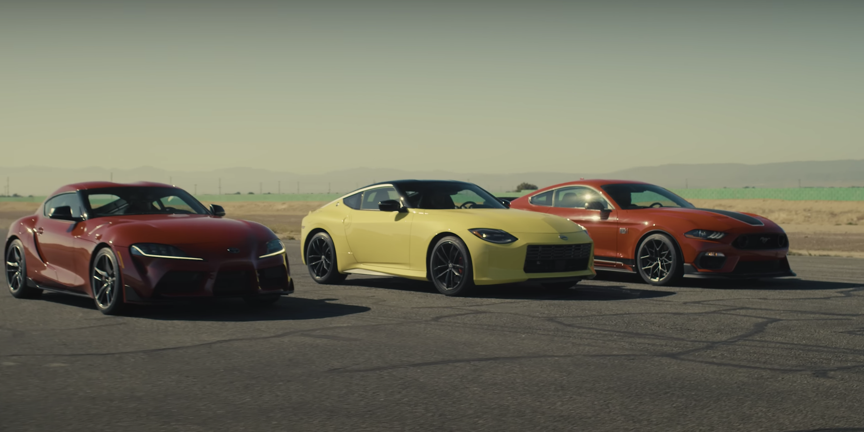 Watch the 2023 Nissan Z Drag Race the Supra and Mustang Mach 1