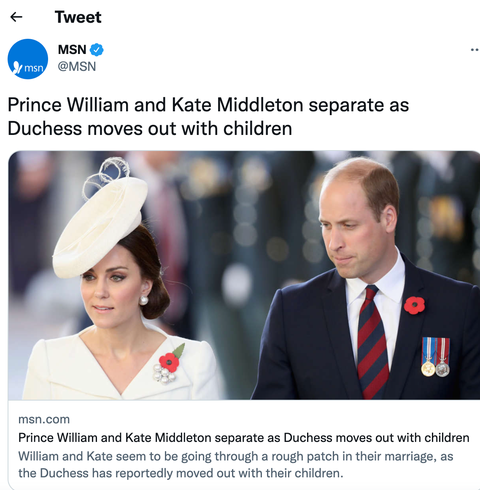 MSN Tweet Prince William And Kate's Divorce - Here's The Truth!