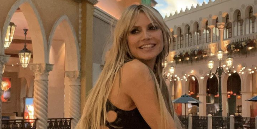 Heidi Klum Is Flaunting Her Toned Legs and Booty in a Cut-out Dress