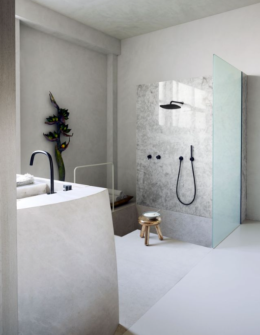 modern marble bathroom