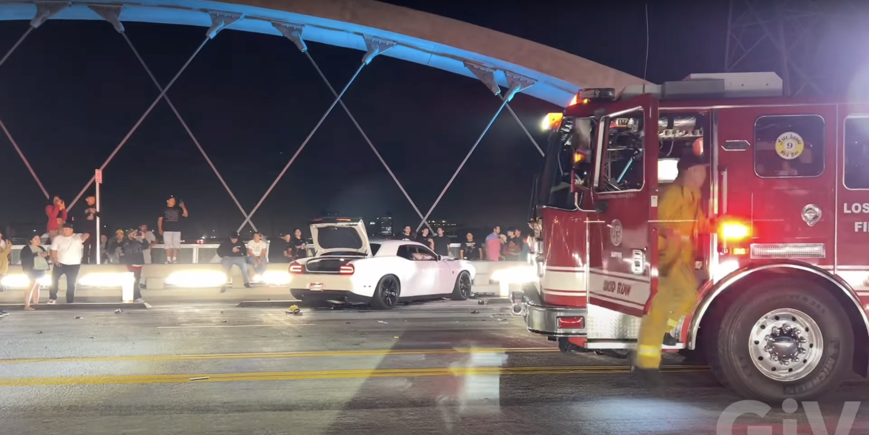 It Has Been Zero Days Since a Hellcat Has Crashed on LA's Newest Bridge