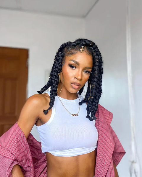 jumbo accessorized box braids