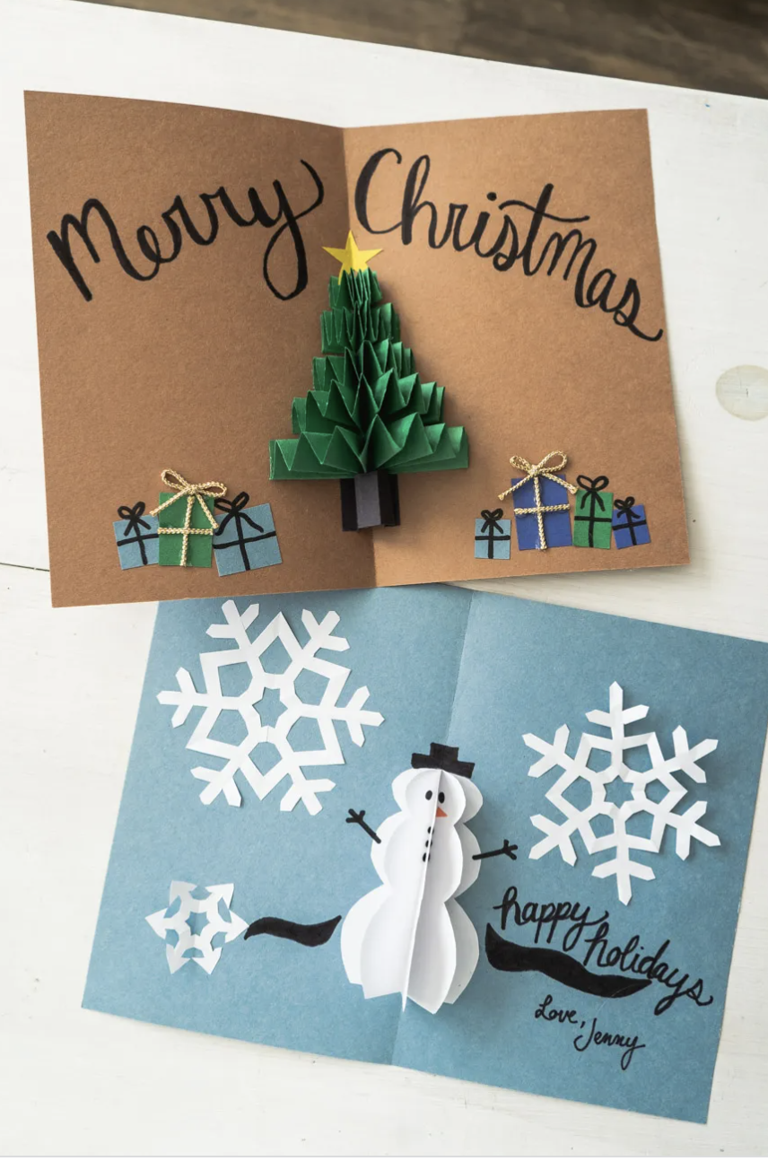 55-best-diy-christmas-cards-2022-homemade-card-ideas