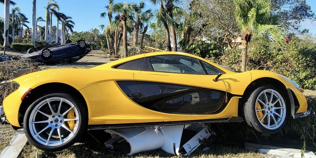 A McLaren P1 Was Ripped Out of a Garage by Hurricane Ian