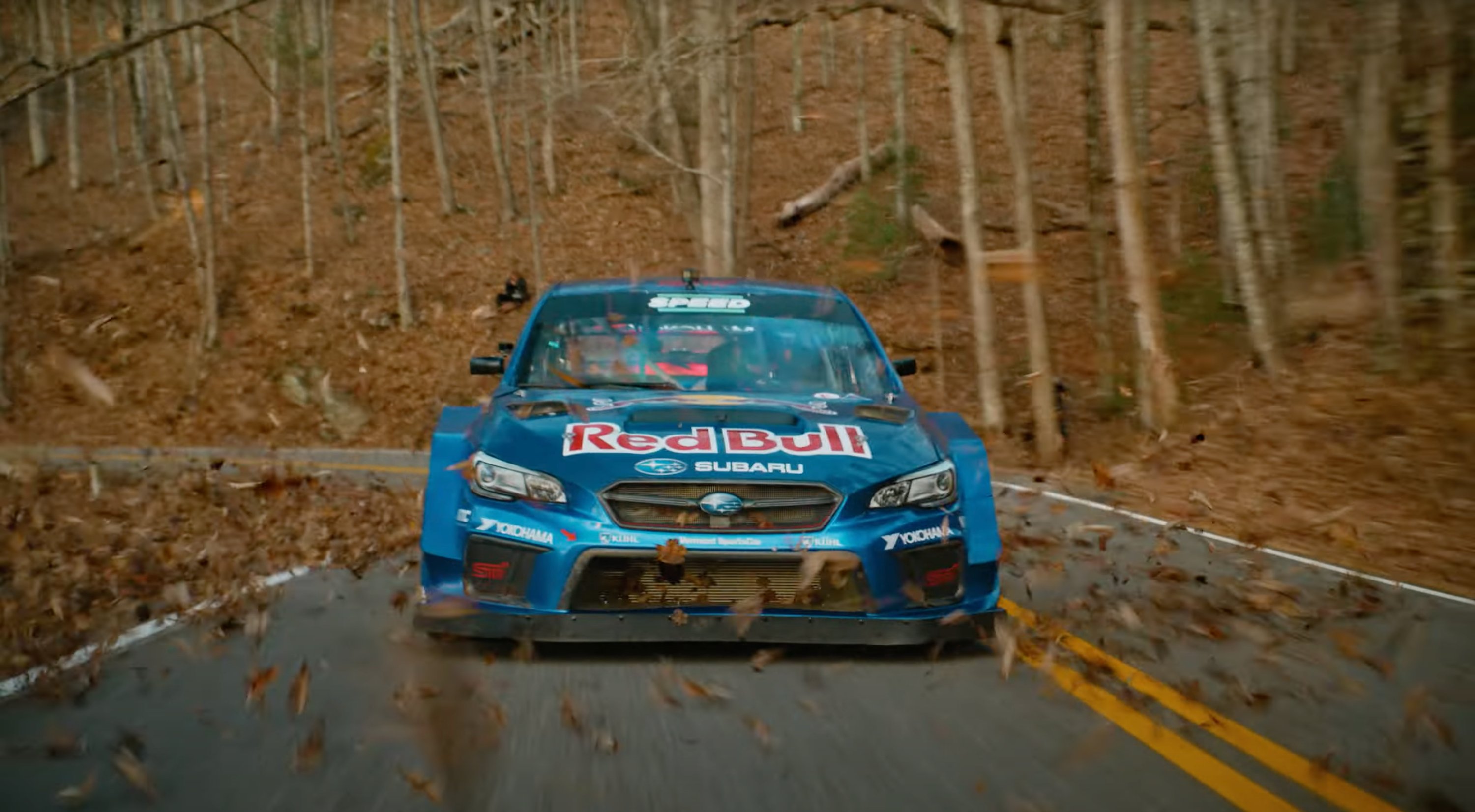 Watch This 600-HP Rallycross-Spec Subaru WRX STI Fly Down Tail of the Dragon Sideways