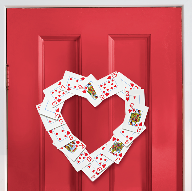 valentine's crafts diy heart card wreath
