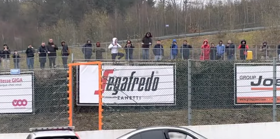 BMW M3 Smashes Into Audi RS4 Safety Car During Massive Spa Francorchamps Car Meet