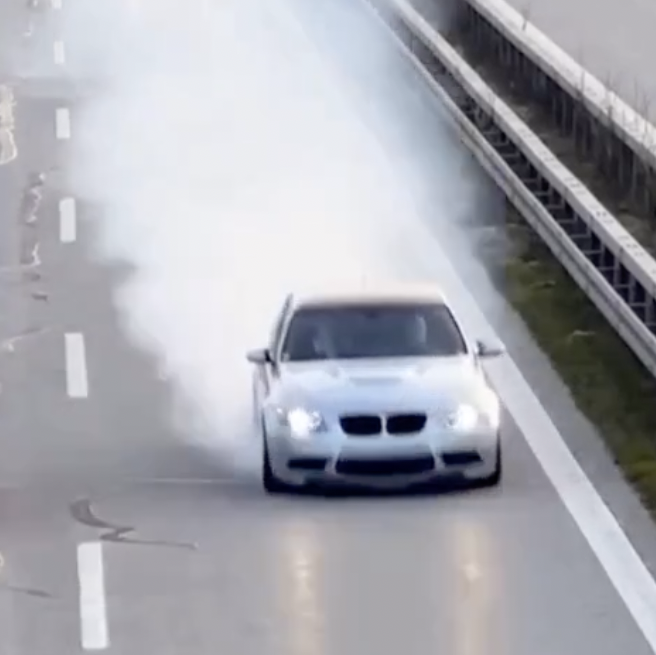 Watch This BMW M3 Grenade While Flat-Out on a Highway