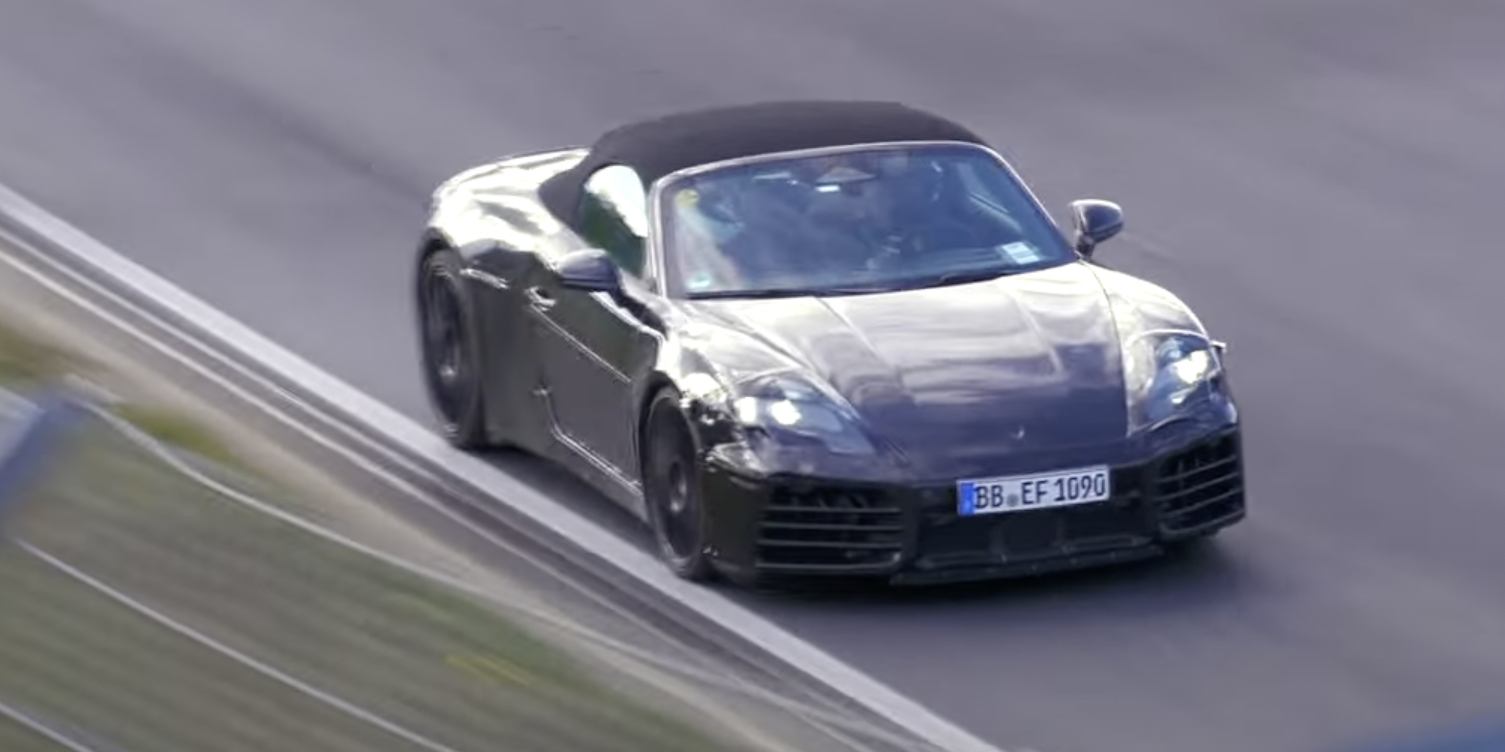Watch the New Electric Porsche 718 Boxster Lap the Nürburgring
