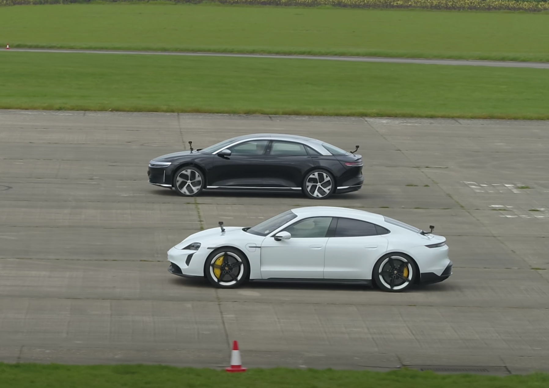 The Porsche Taycan's Clever Two-Speed Gearbox Proves Drag Race Launches Aren't All About Power