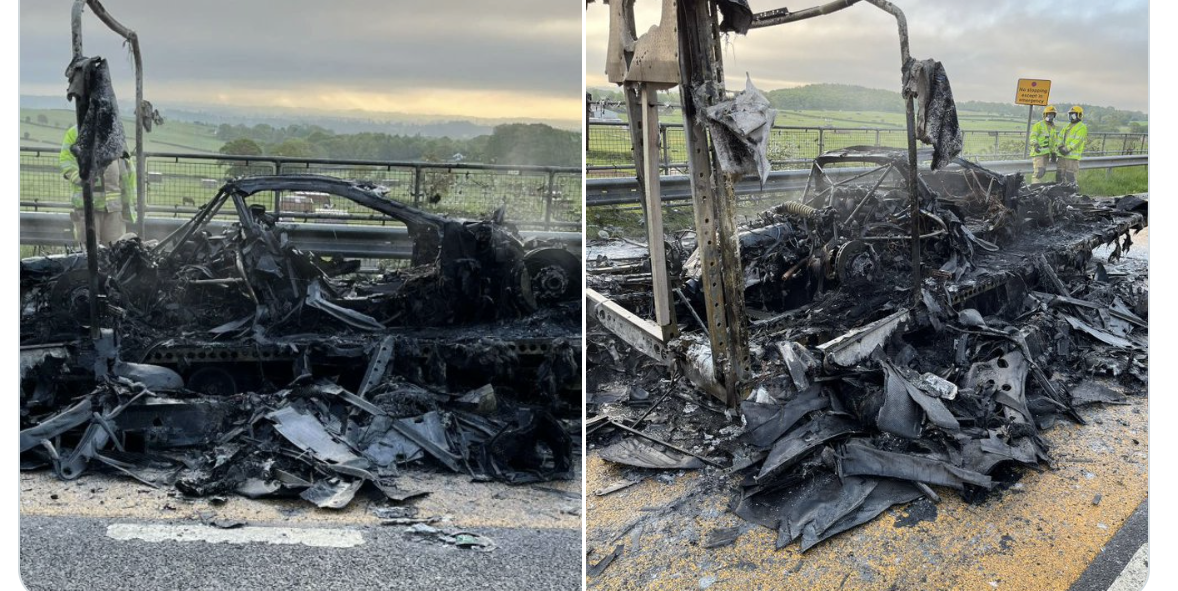 Mercedes-AMG One Apparently Burns to Crisp Being Transported on U.K. Highway