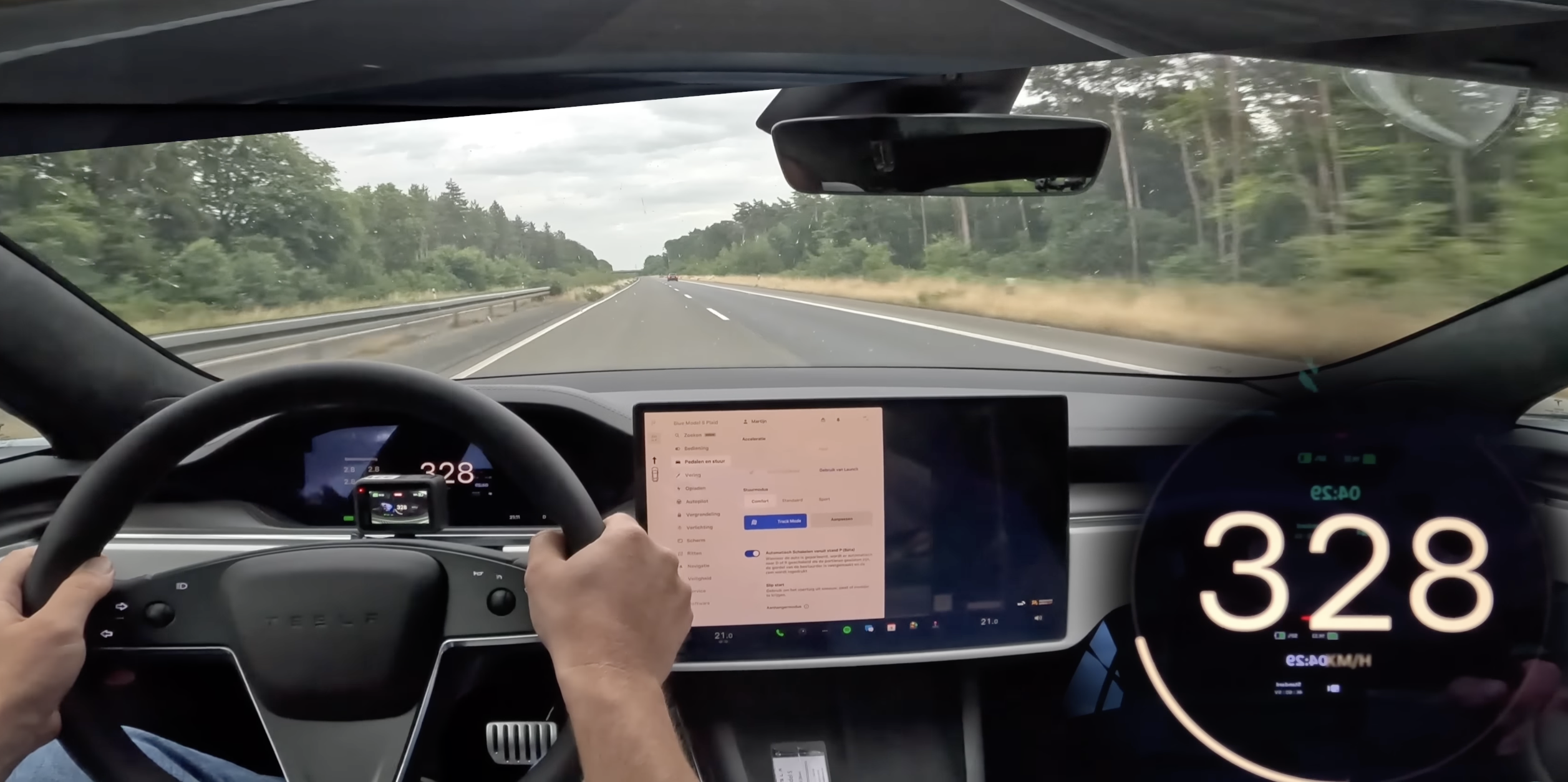 Watch the Tesla Model S Plaid Hit 203 MPH on the Autobahn