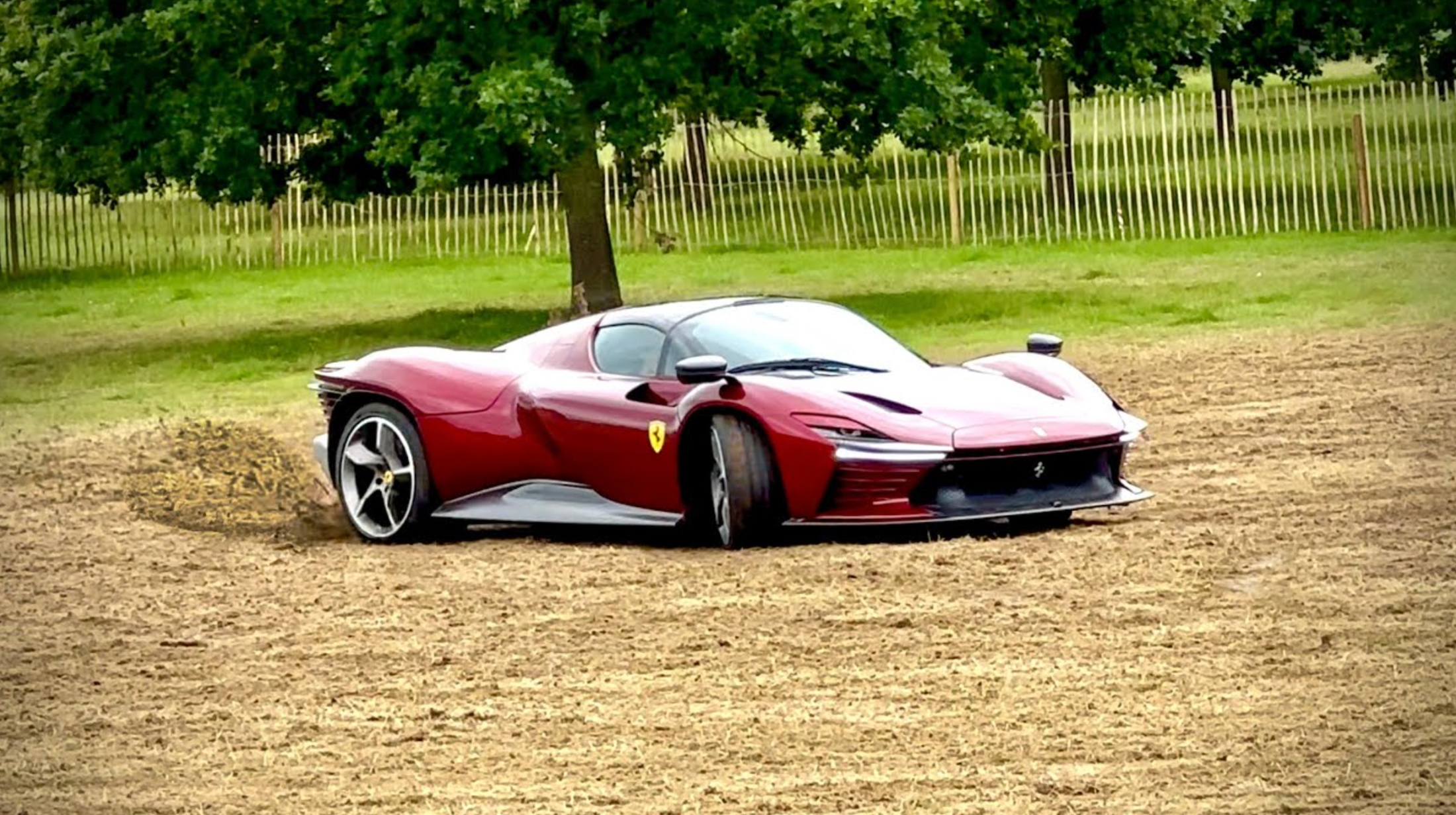 Watch This $2.2-Million Ferrari Daytona SP3 Drift in the Dirt