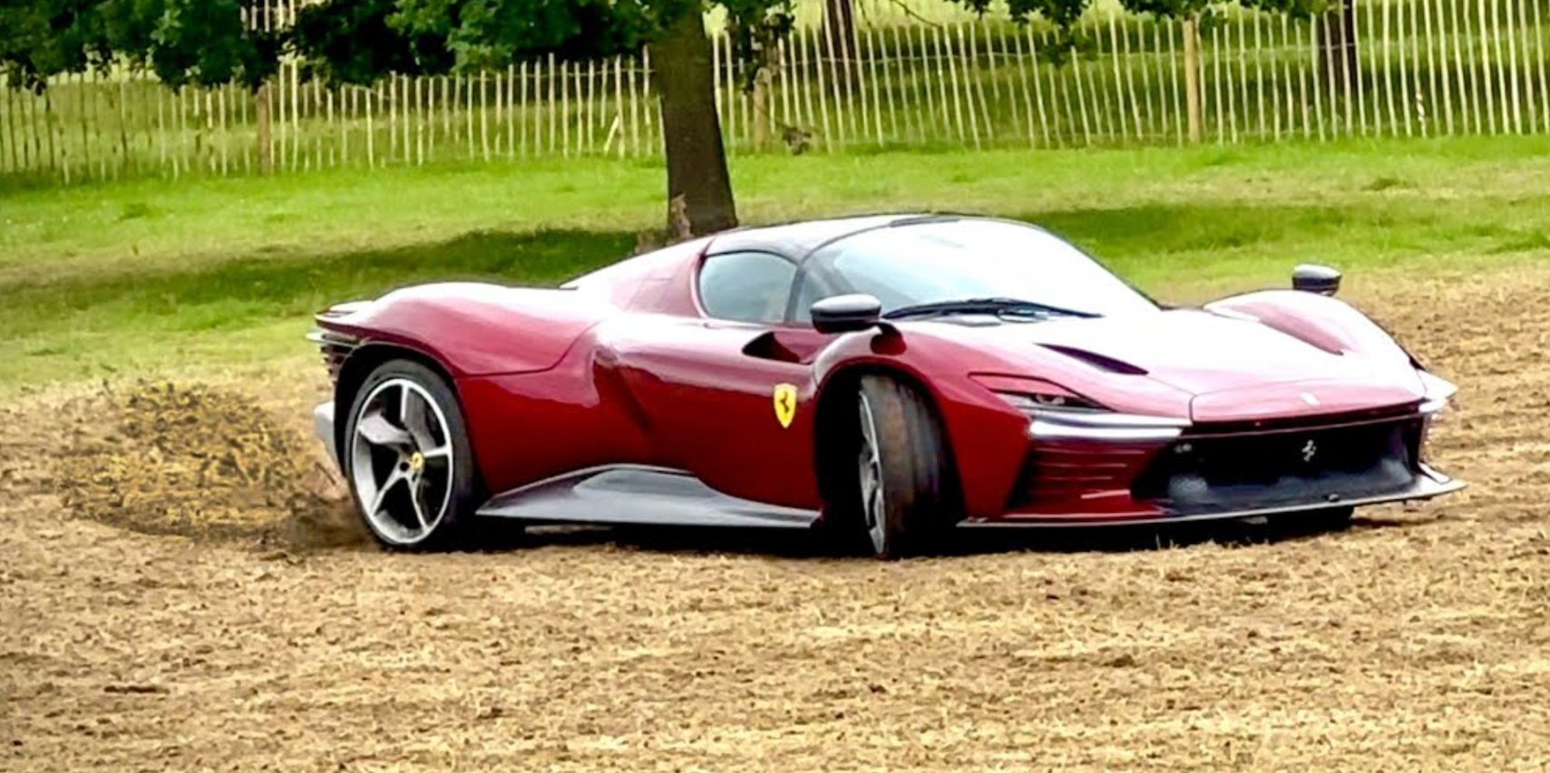 Watch This $2.2-Million Ferrari Daytona SP3 Drift in the Dirt