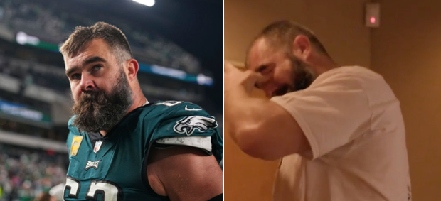 Jason Kelce Breaks Down Crying in New Christmas Video