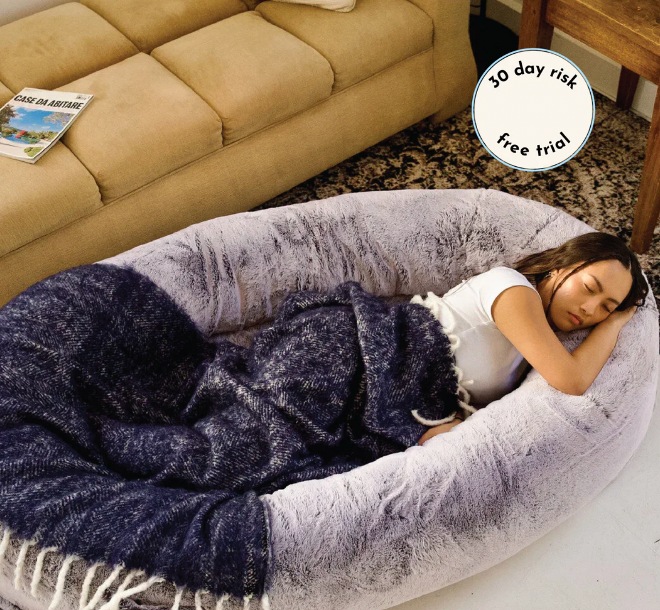 You'll Never Want to Leave This Human Dog Bed