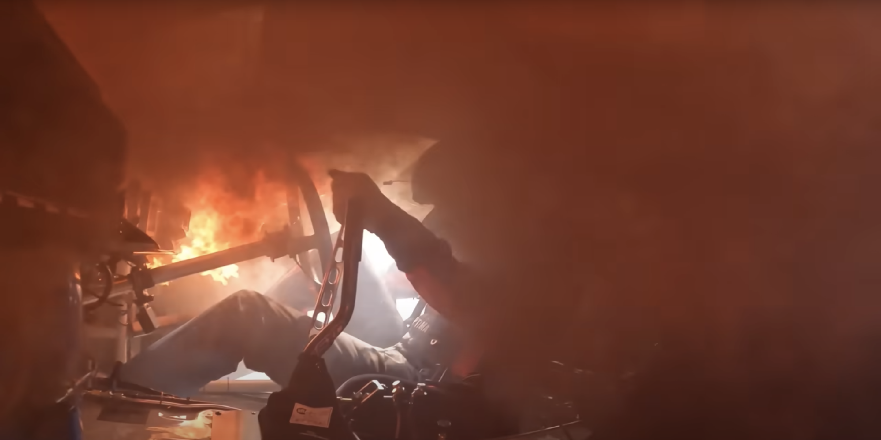 Video Shows Formula Drift Mustang Catching Fire During Ride-Along