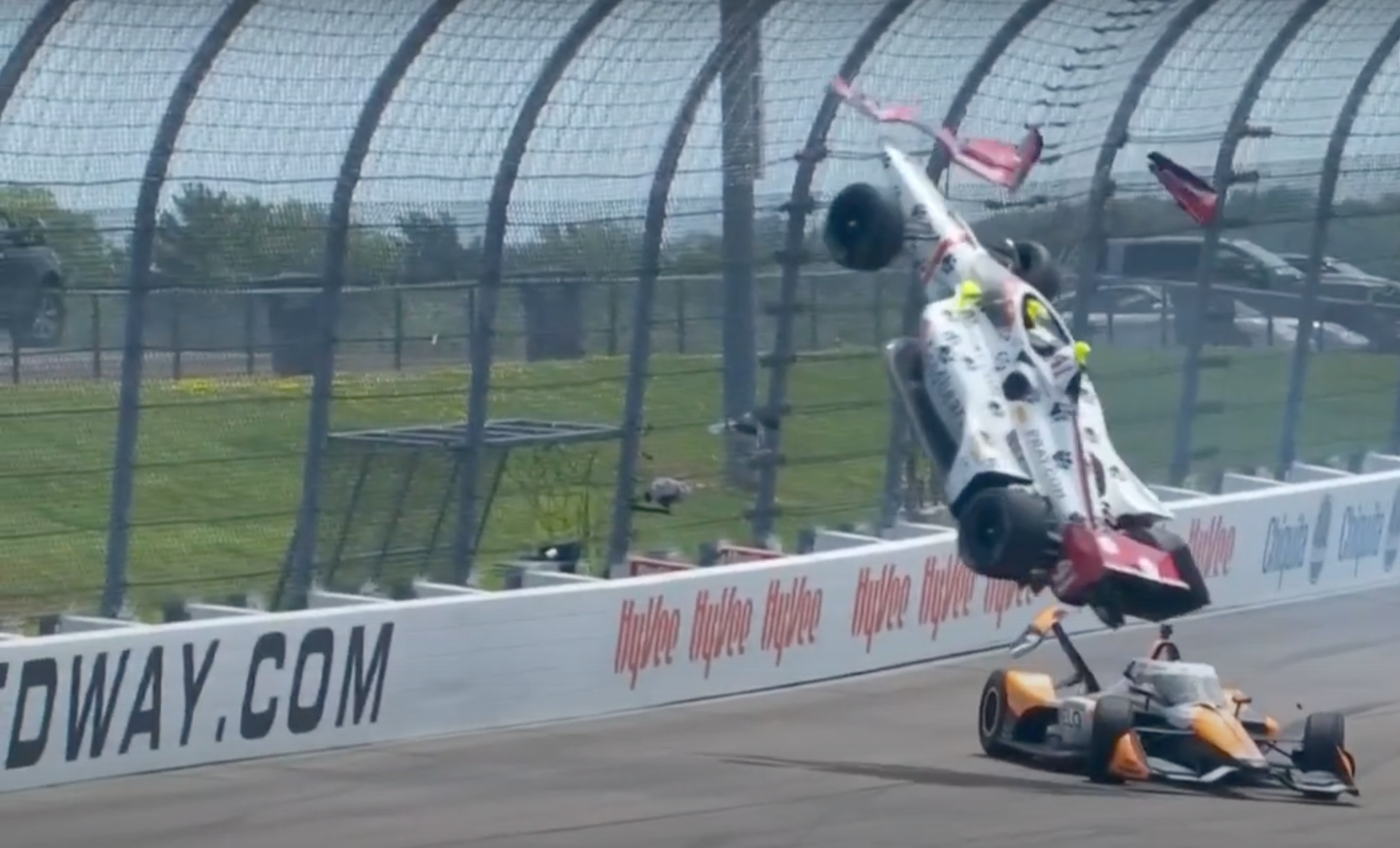 Sting Ray Robb Goes Airborne After Alexander Rossi Runs Out of Gas