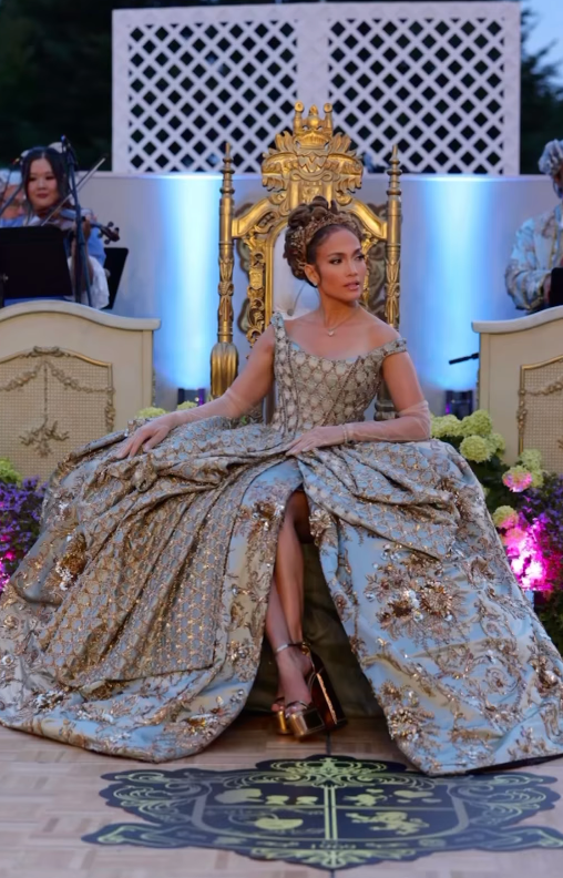 You Need to See J.Lo's Regal Ballgown from Her 'Bridgerton' Birthday Party