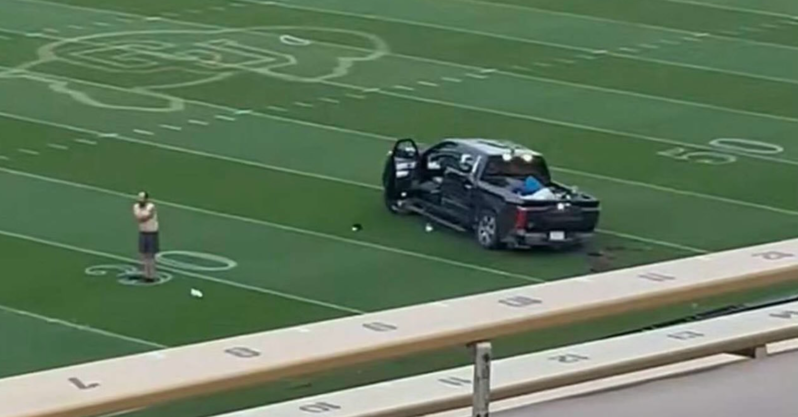 Man Arrested After Driving Toyota Tundra Onto College Football Field