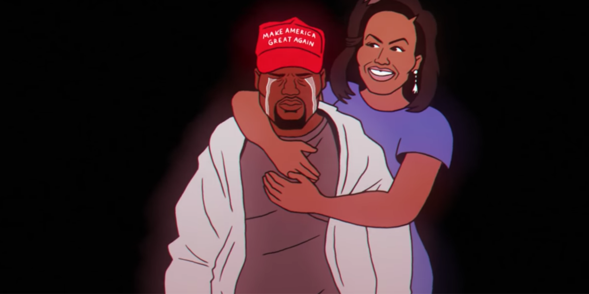 Watch Kanye Cry Wearing His MAGA Hat in Childish Gambino’s New Music Video