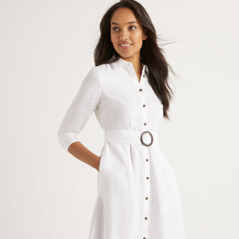 the white linen boden summer dress you need now