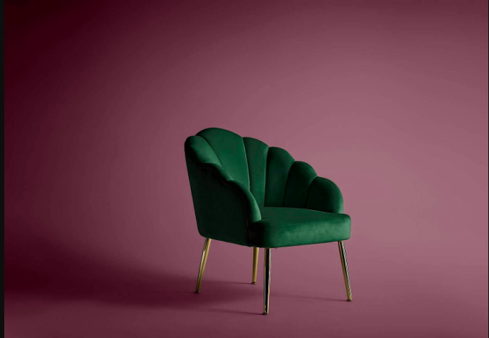 emerald scallop chair