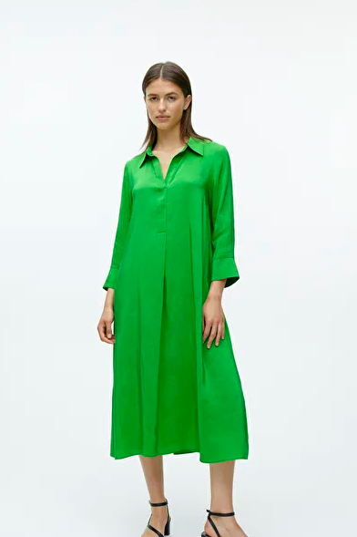 Me and Em's green dress is in the colour of the season