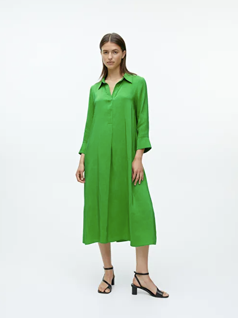 Me and Em's green dress is in the colour of the season