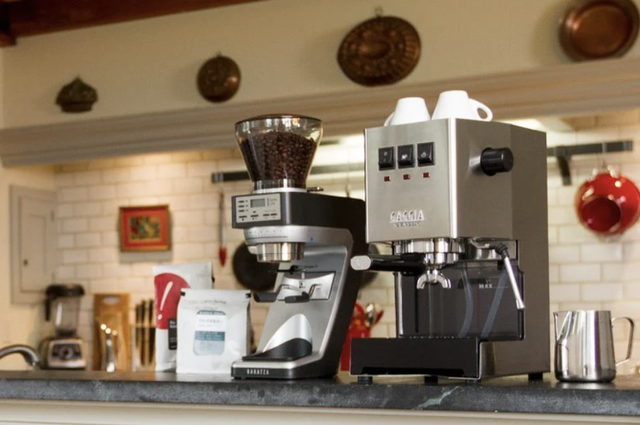 gaggia espresso machine and coffee grinder