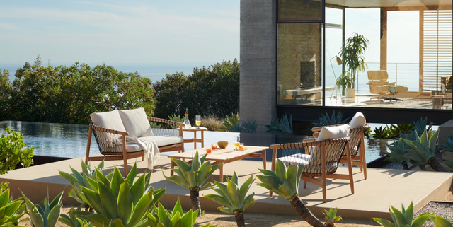 patio set on the water