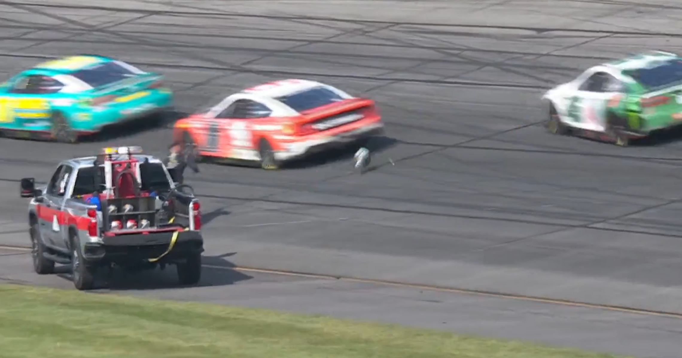 NASCAR Driver Austin Dillon Throws Helmet at Opponent After Crash, Misses