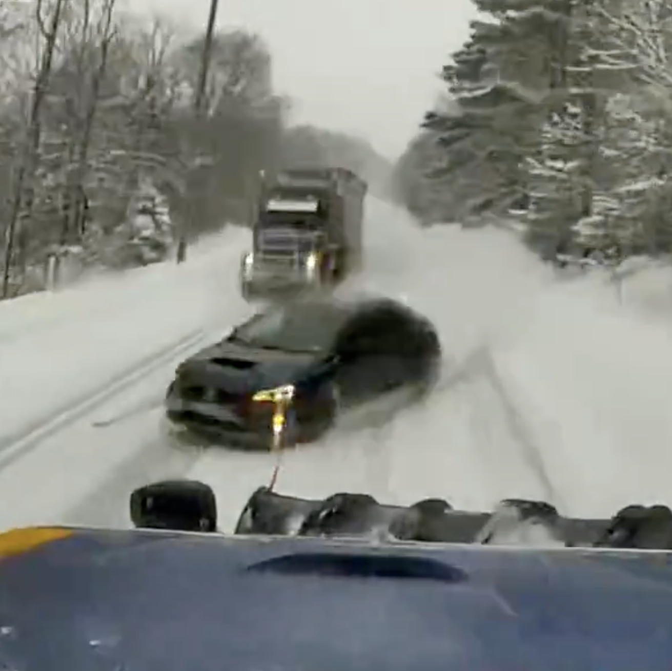 This Video of a Subaru WRX Sliding Into a Plow Is a Terrifying Reminder to Be Careful in the Snow