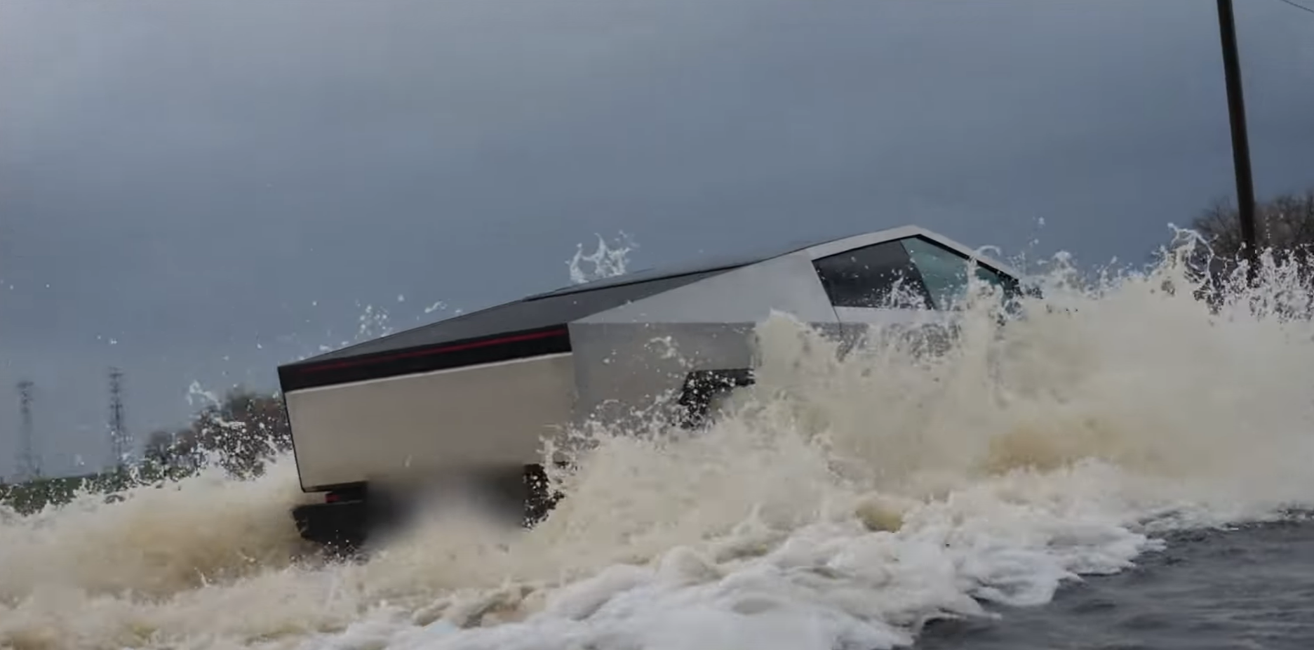 Video: Tesla Cybertruck Handles Flood Waters Admirably, Barely Breaks