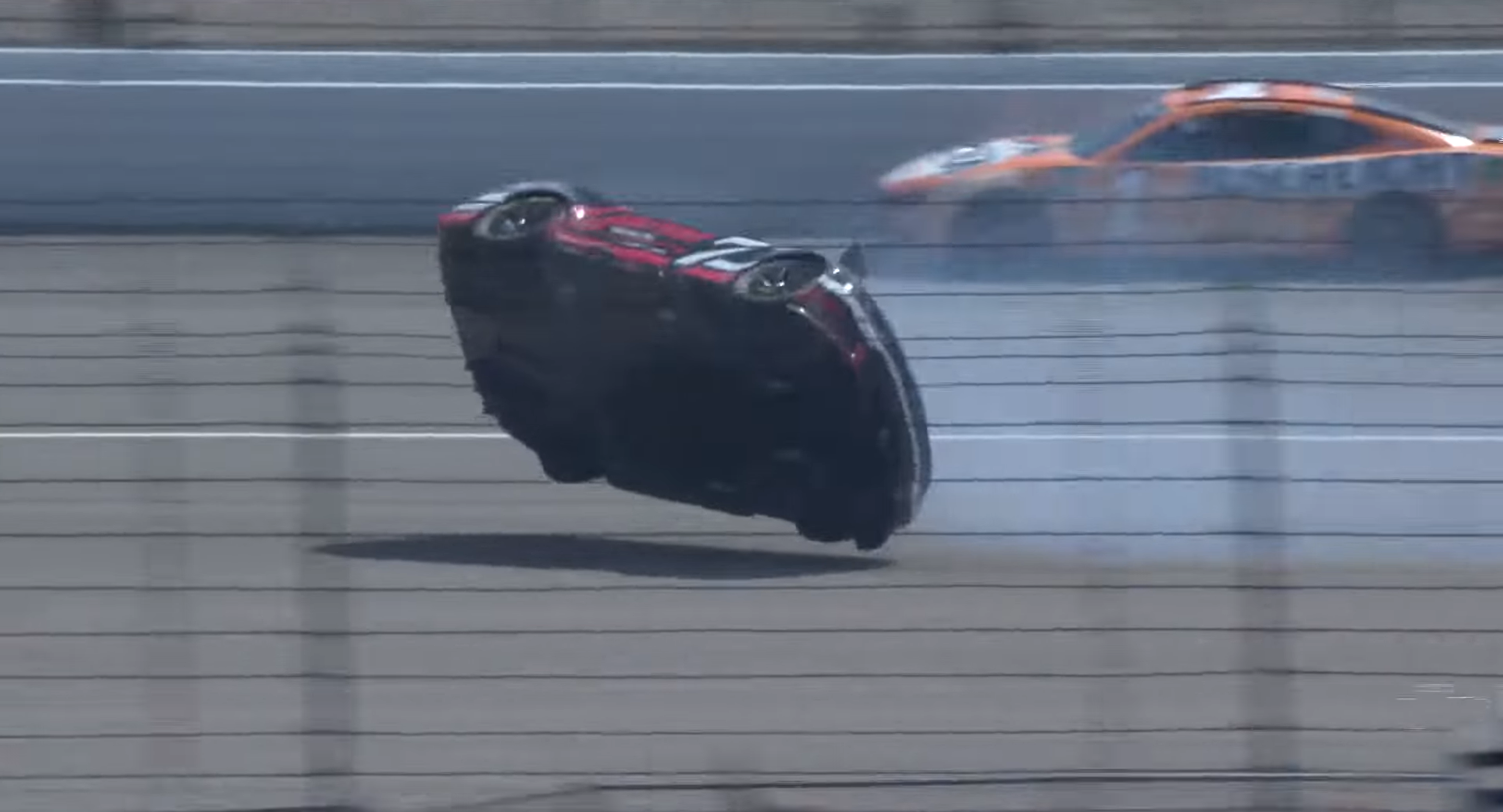 Watch NASCAR Driver Corey LaJoie's Car Slide on Its Roof for 9 Long Seconds