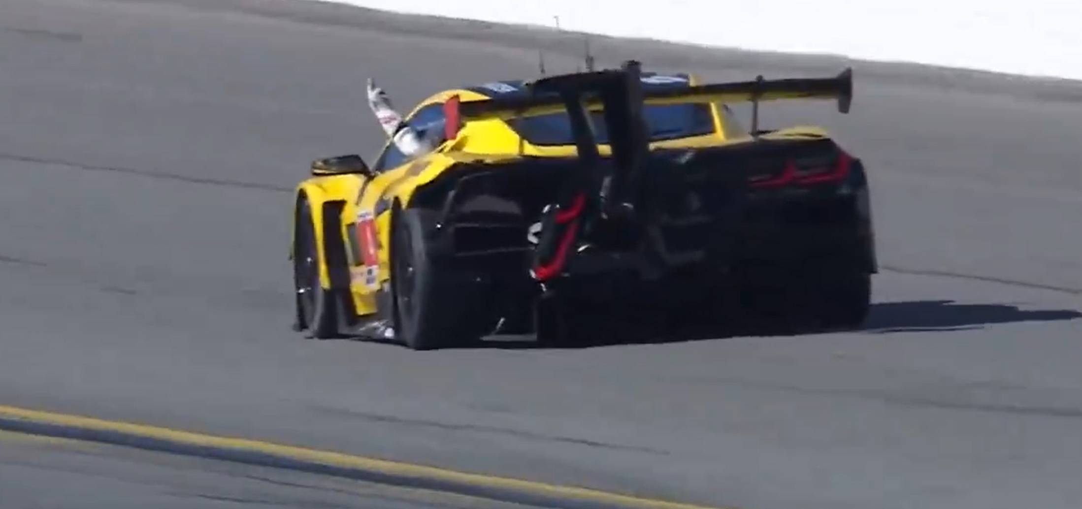 Corvette Racer Flips Off Daytona Rival at 180 MPH